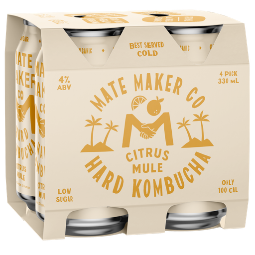 Mate Maker Hard Kombucha Citrus Ginger Mule 330ml