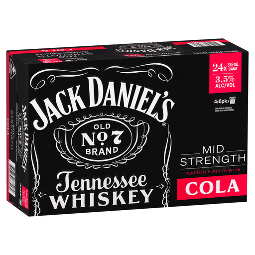 Jack Daniels Tennessee Whiskey & Cola Mid Strength 375ml