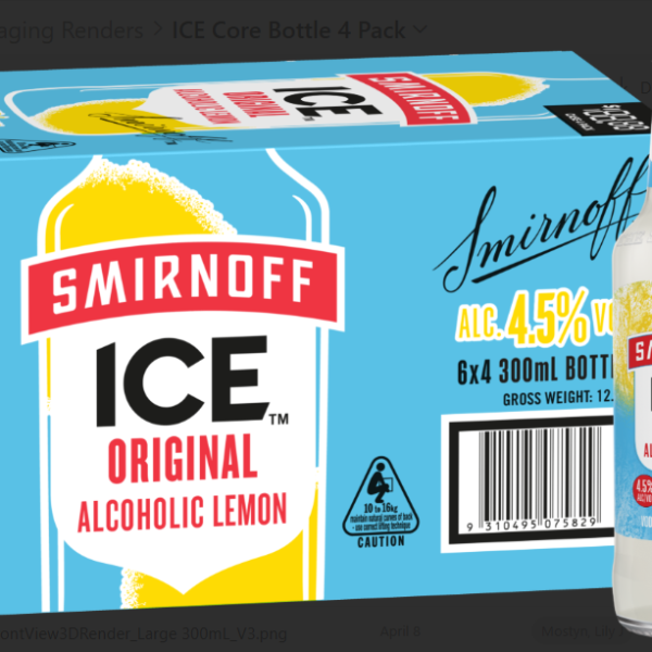 Smirnoff Ice lemon 4pk bottles 300ml