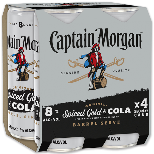 Captain Morgan & Cola 8% 250ml