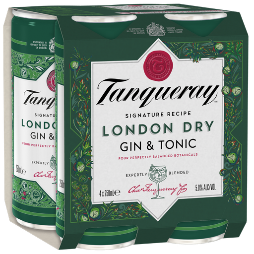 Tanqueray London Dry Gin & Tonic 250ml