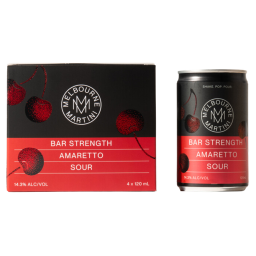 Melbourne Martini Bar Strength Amaretto Sour 120ml Can
