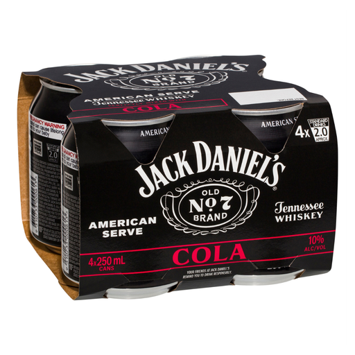 Jack Daniels Americans Serve & Cola 250ml