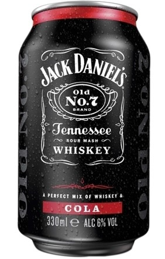 Jack Daniels Tennessee Whiskey & Cola Cubes 330ml