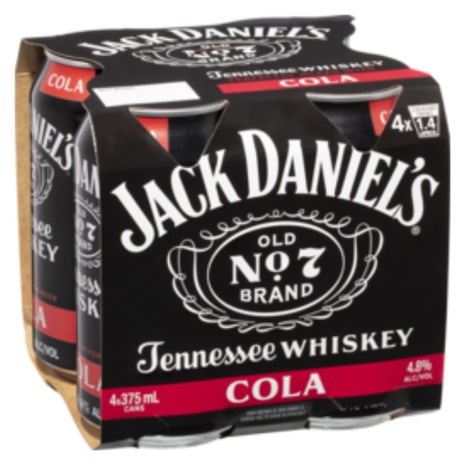 Jack Daniels Tennessee Whiskey & Cola 375ml