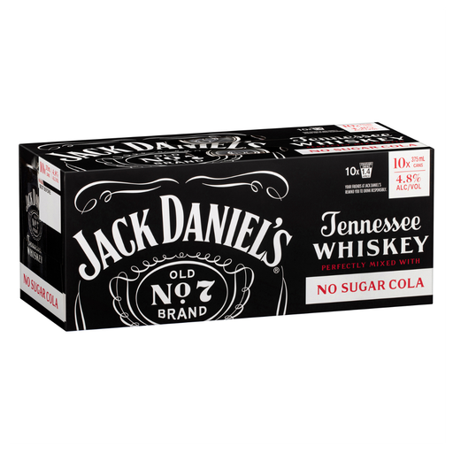 Jack Daniels Tennessee Whiskey & No Sugar Cola 375ml