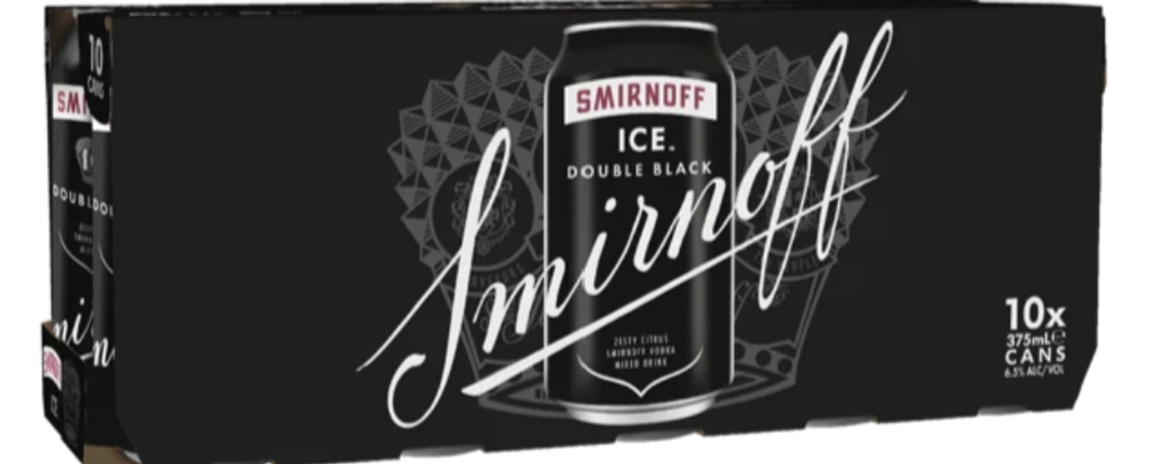 Smirnoff Double Black 375ml 10Pk