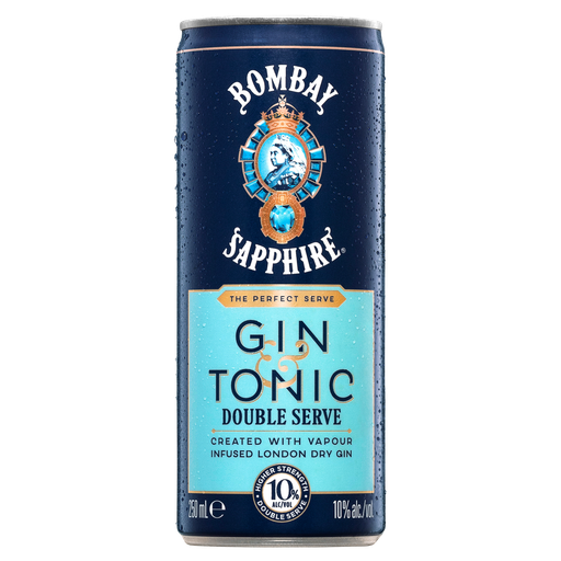 Bombay Sapphire Gin & Tonic Double Serve 250ml