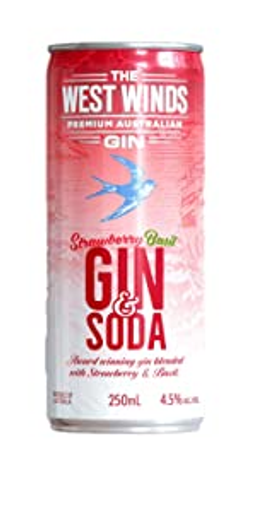 The West Winds Gin Strawberry & Basil 250ml