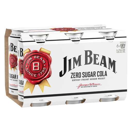 Jim Beam White & Zero Cola 375ml