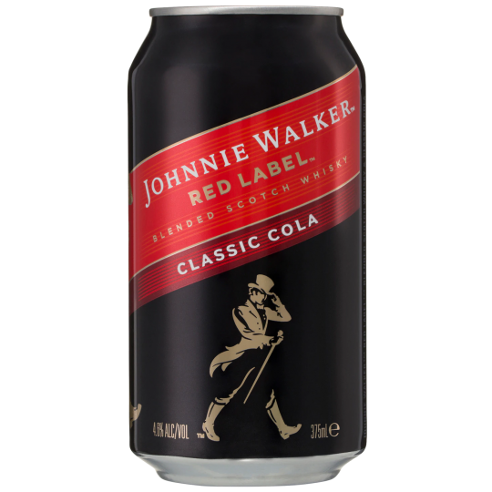 Johnnie Walker Blended Scotch Whisky & Cola 375ml