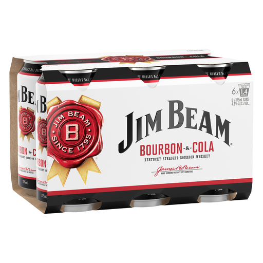 Jim Beam White & Cola 375ml