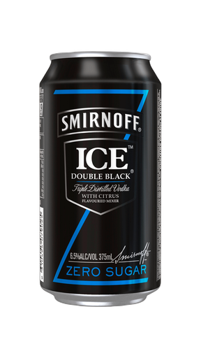 Smirnoff Double Black Zero Sugar 375ml