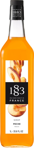 1883 Peach Syrup Pet 1Lt