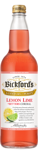 Bickfords Lemon Lime & Bitters Cordial 750ml