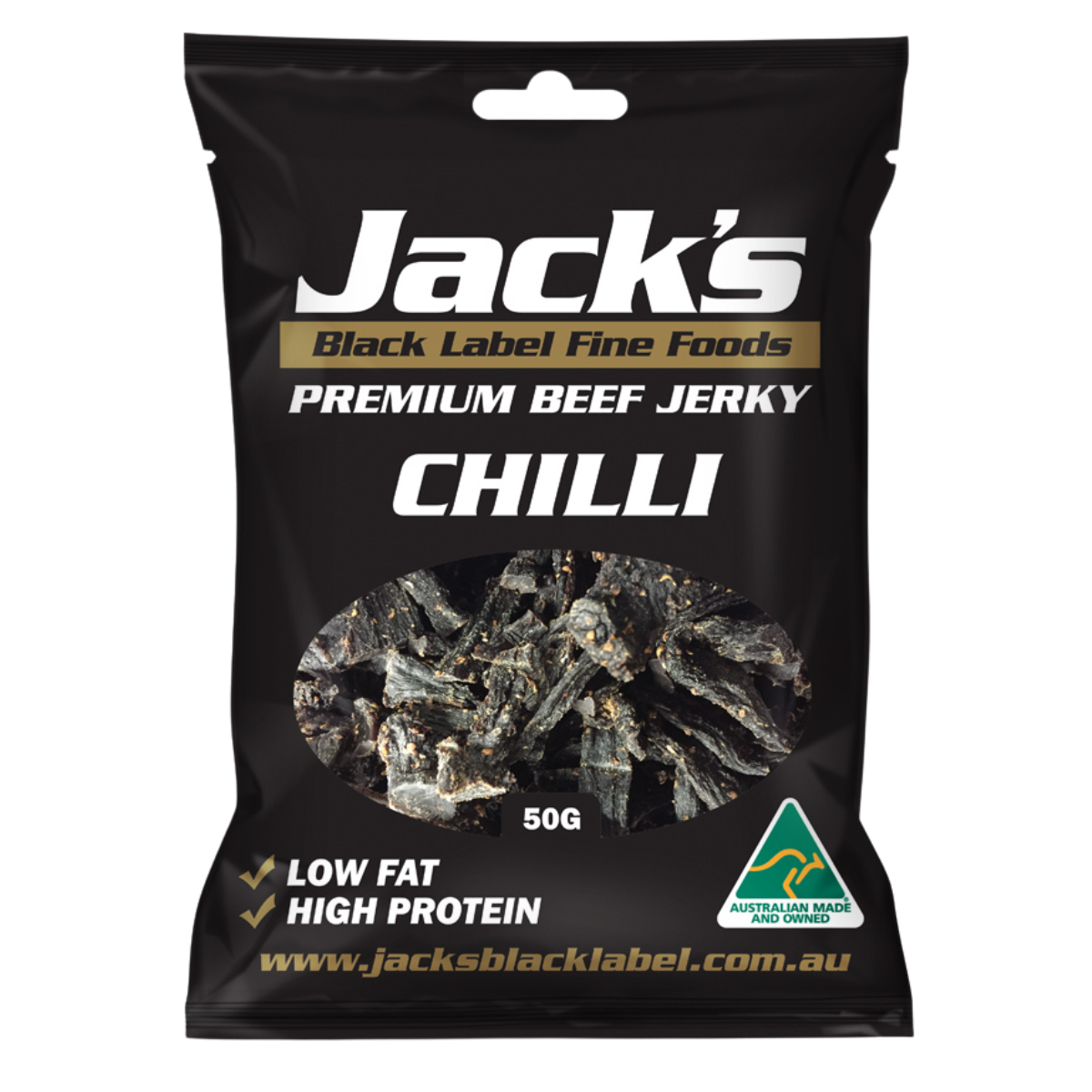 Jack's Black Label Fine Foods Chilli Jerky 24 x 50gm