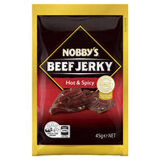 Nobbys Jerky Hot And Spicy 45gm