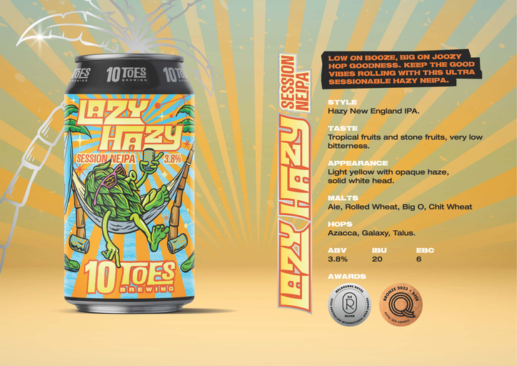 10 Toes Lazy Hazy Session Neipa 375ml