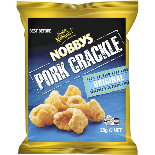 Nobbys Pork Crackle Original 25gm