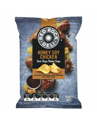 Red Rock Deli Chips Honey Soy Chicken 45gm