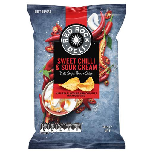 Red Rock Deli Chips Sweet Chilli & Sour Cream 90gm