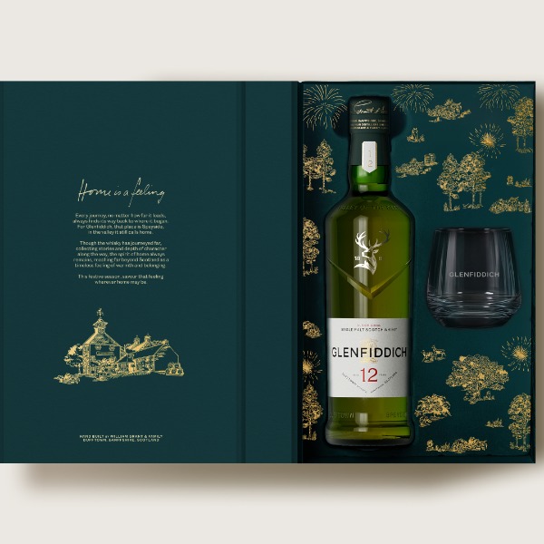 Glenfiddich 12 Year Old Festive Glass Pk 2026 700ml