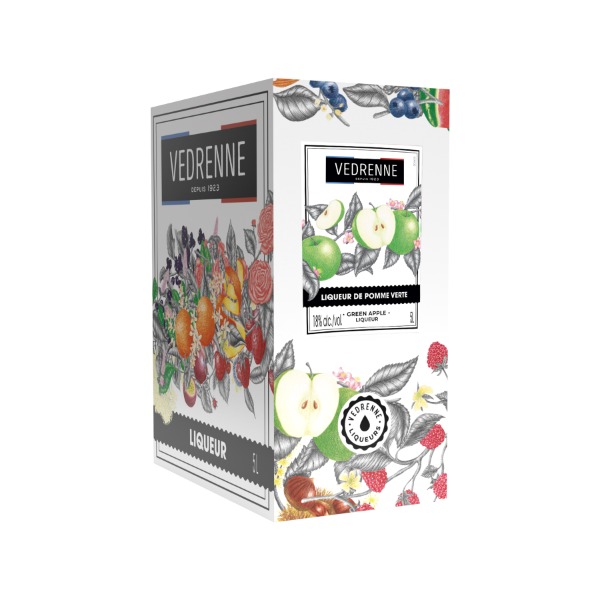 Vedrenne Green Apple Liqueur Pomme Verte 5Lt